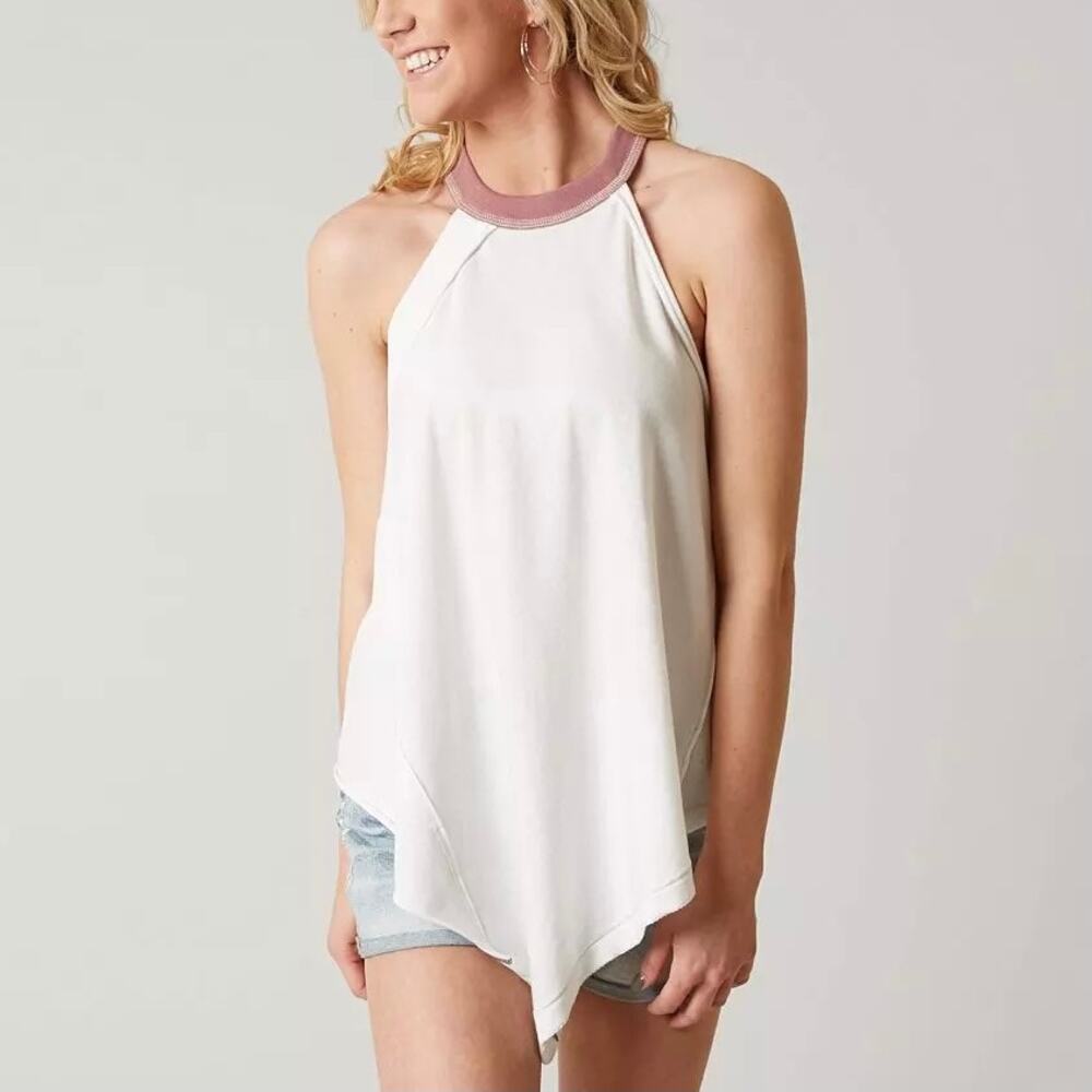 We The Free Twin Peaks High Neck Halter Tank Top